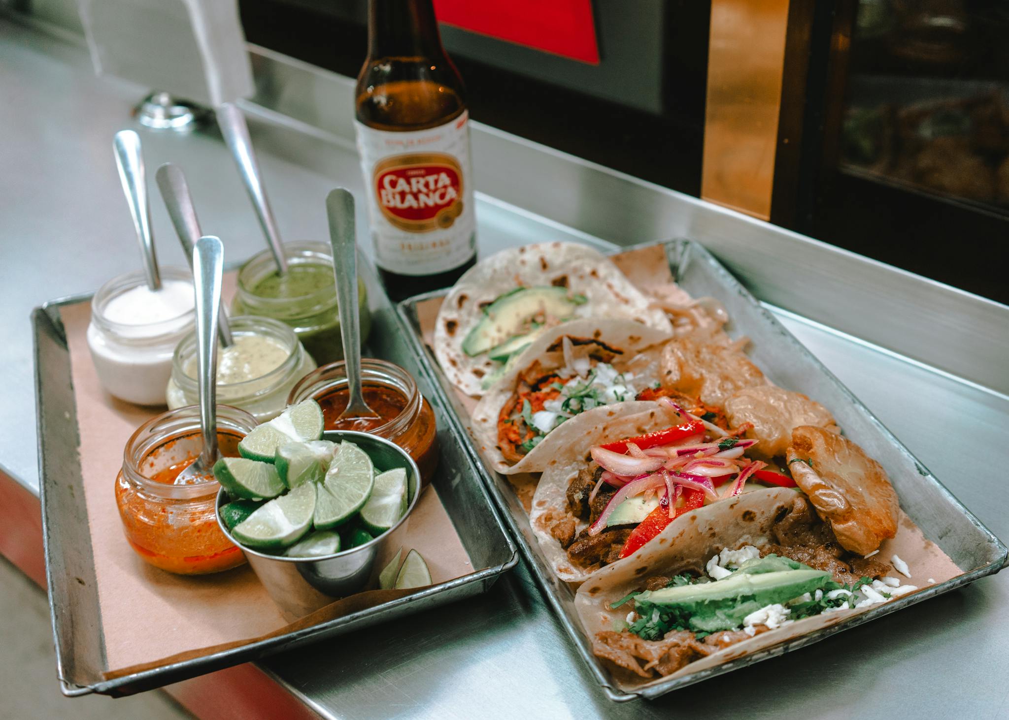 Cooked Food on Stainless Steel Tray